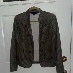 Tommy Hilfiger Olive Blazer with Button Accents